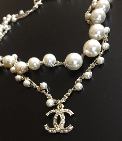 chanel cc necklace gold|cost of chanel pearl necklace.